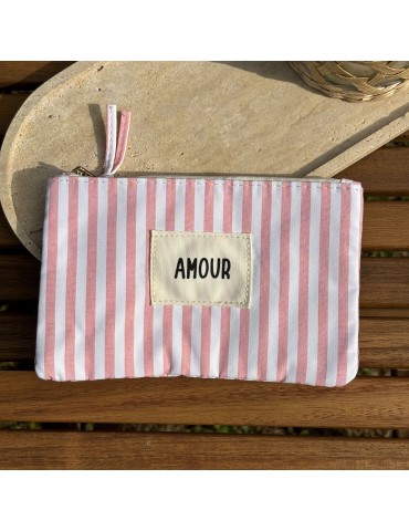 Pochette "AMOUR" Rose