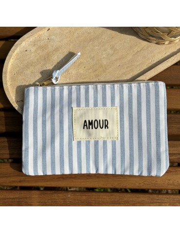 Pochette "AMOUR" Bleue