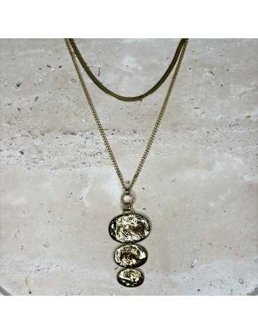 Collier Double Rangs Acier...